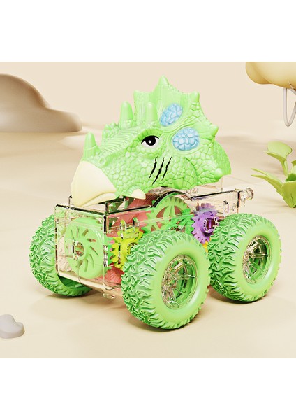 Atalet Dinozor Buggy Oyuncaklar Ultra Dalı 360 Derece Dönen Dört Tekerlekten Çekişli Çocuk Hayvan Oyuncak Araba (Yurt Dışından)