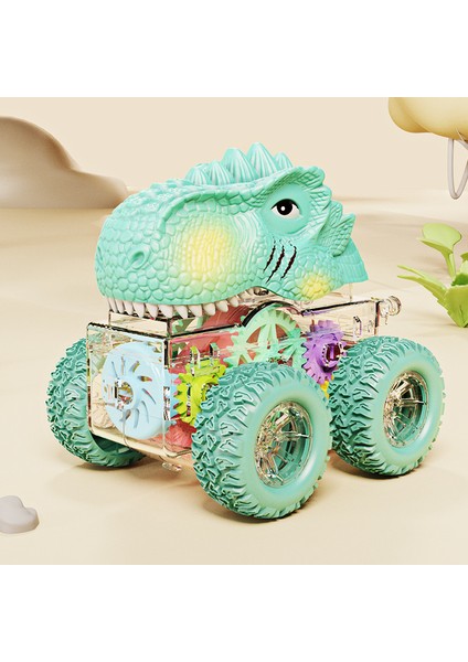 Atalet Dinozor Buggy Oyuncaklar Ultra Dalı 360 Derece Dönen Dört Tekerlekten Çekişli Çocuk Hayvan Oyuncak Araba (Yurt Dışından)