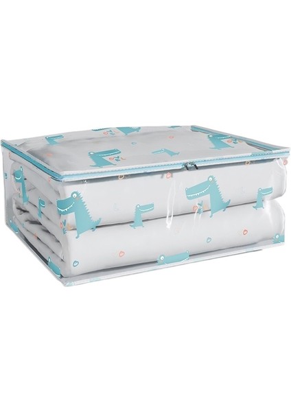 Peva Baskılı Yorgan Saklama Çantası, Nem Geçirmez Giysi Düzenleme Çantası, Yorgan Bavul Çantası, Toz Geçirmez Taşınma Paketleme Çantası (3 Adet, 54*38*20CM) (Yurt Dışından)