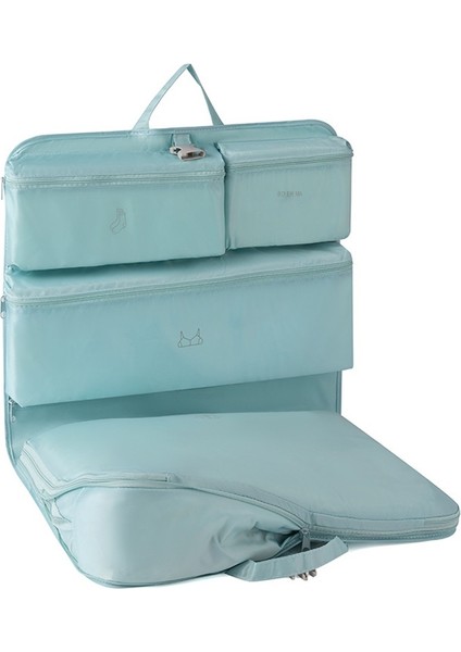 Seyahat Saklama Çantası Altı Bir Arada Giysi Saklama Çantası Bavul Düzenleyici Çanta Katlanabilir Iç Çamaşırı Saklama Çantası (Yurt Dışından)