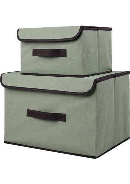 Ev Tekstili ve Pamuklu Iki Parçalı Saklama Kutusu Katlanabilir Giysi Saklama Kutusu Iç Çamaşırı Dokuma Olmayan Toz Geçirmez Saklama Kutusu (Yurt Dışından)