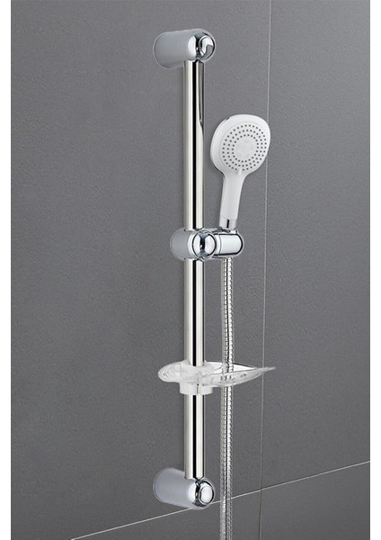 Beş Fonksiyonlu Sürgülü Beyaz Duş Seti, Hidro Masaj Özellikli