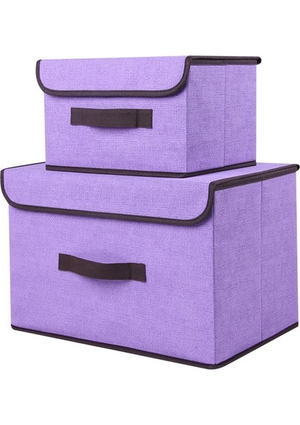Ev Tekstili ve Pamuklu Iki Parçalı Saklama Kutusu Katlanabilir Giysi Saklama Kutusu Iç Çamaşırı Dokuma Olmayan Toz Geçirmez Saklama Kutusu (Yurt Dışından)