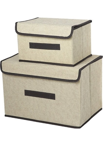 Ev Tekstili ve Pamuklu Iki Parçalı Saklama Kutusu Katlanabilir Giysi Saklama Kutusu Iç Çamaşırı Dokuma Olmayan Toz Geçirmez Saklama Kutusu (Yurt Dışından)