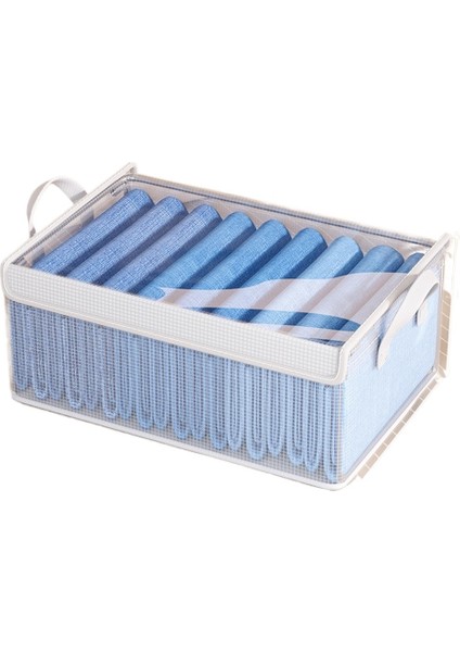 Ev Gardırobunda Katlanabilir, Taşınabilir, Şeffaf Giysi ve Pantolon Saklama Kutusu, Giysileri ve Pantolonları Katmanlar Halinde Saklamak Için (47*28*20CM) (Yurt Dışından) fiyatları