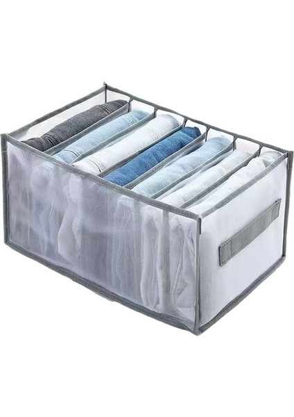Ev Kot Pantolon Saklama Kutusu Iç Çamaşırı Saklama Eserleri Bölmeli Saklama Izgarası Saklama Kutusu Örgüsü (2 Adet 36*25*20CM) (Yurt Dışından)