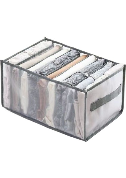 Ev Kot Pantolon Saklama Kutusu Iç Çamaşırı Saklama Eserleri Bölmeli Saklama Izgarası Saklama Kutusu Örgüsü (2 Adet 36*25*20CM) (Yurt Dışından)