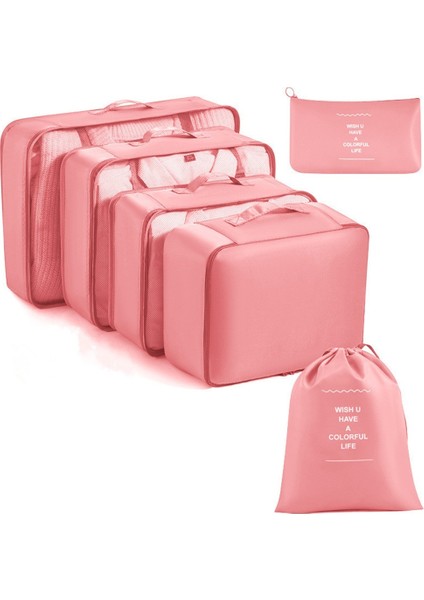 Seyahat Saklama Çantası 6 Parçalı Set Giysi Düzenleme Paketleme Çantası Giysi Saklama Çantası Seyahat 6 Parçalı Saklama Seti (Yurt Dışından)