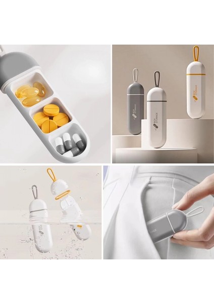 3 Bölmeli Taşınabilir Seyahat Tipi Hap Saklama Kutusu İlaç Saklama Kutusu fiyatları