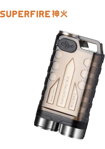 Superfıre EM02 Edc El Feneri LED Anahtarlık Taşınabilir Mini El Feneri Çok Fonksiyonlu Küçük El Feneri Beyaz Işık Kaynağı Mıknatıslı Cep Çalışma Lambası (Yurt Dışından)