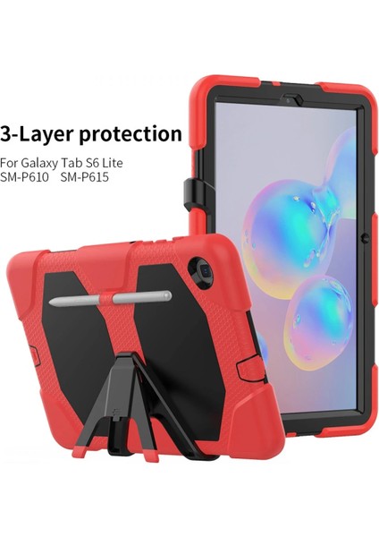 Zengezur Newface Samsung Galaxy P610 Tab S6 Lite 10.4 Kılıf Griffin Tablet Kapak - Kırmızı fiyatları