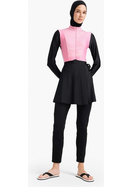 Regular Fit Hızlı Kuruyan Baskılı 5'li Burkini Takım E7998AX25HS