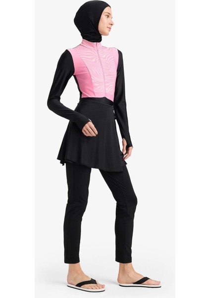Regular Fit Hızlı Kuruyan Baskılı 5'li Burkini Takım E7998AX25HS