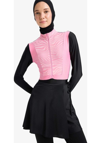 Regular Fit Hızlı Kuruyan Baskılı 5'li Burkini Takım E7998AX25HS
