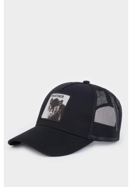 Erkek Etiket Baskılı Dokuma Beyzbol Basketbol Şapkası B7998AX25SM