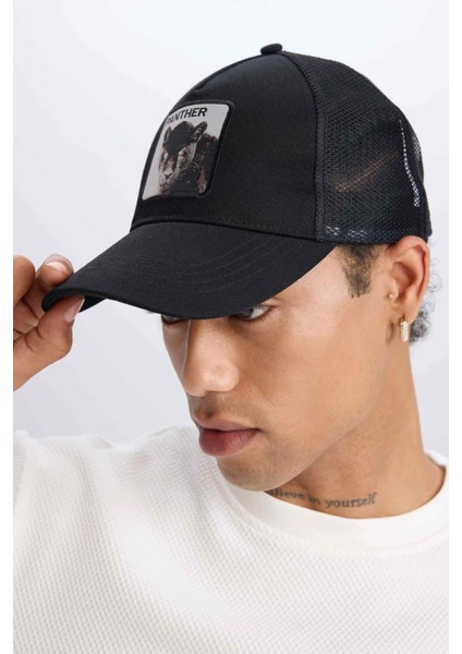 Erkek Etiket Baskılı Dokuma Beyzbol Basketbol Şapkası B7998AX25SM