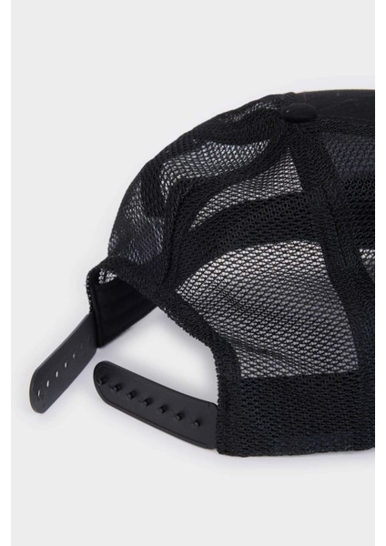 Erkek Etiket Baskılı Dokuma Beyzbol Basketbol Şapkası B7998AX25SM