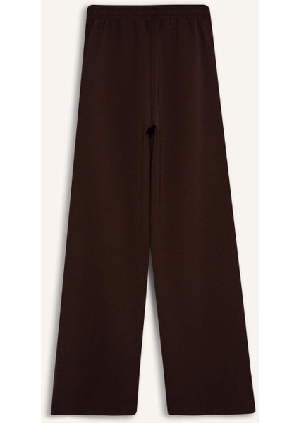 Wide Leg İnce Eşofman Altı Basic Düz Cepli Beli Lastikli Soft Touch Geniş Bol Paça E5818AX25SP