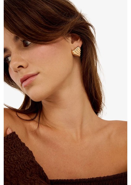 Kadın 3'lü Gold Küpe E9077AXNS