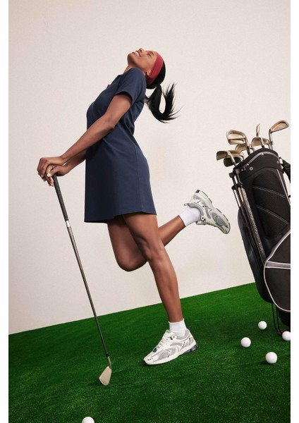 Fit Standart Fit Polo Yaka Pike Kısa Kollu Mini Sporcu Elbise D9319AX25SP