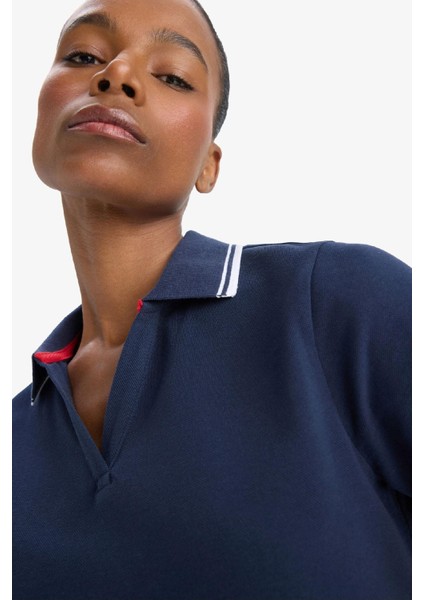 Fit Standart Fit Polo Yaka Pike Kısa Kollu Mini Sporcu Elbise D9319AX25SP