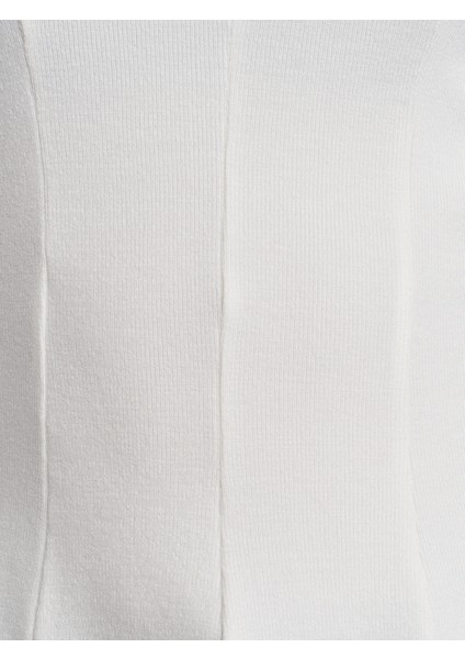 32090 Uzun Kollu Peplum Top-Ekru fırsatları