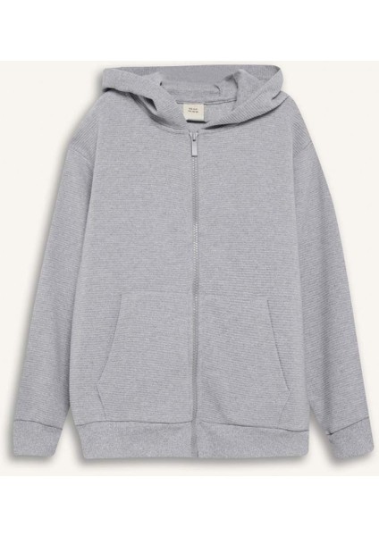 Erkek Çocuk Kapüşonlu Okul Fermuarlı Sweatshirt T7468A625AU