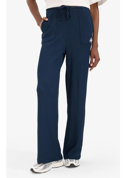 NBA Los Angeles Lakers Wide Leg Geniş Paça Çift Cepli Standart Boy Krinkıl İnce Pantolon E3621AX25SM