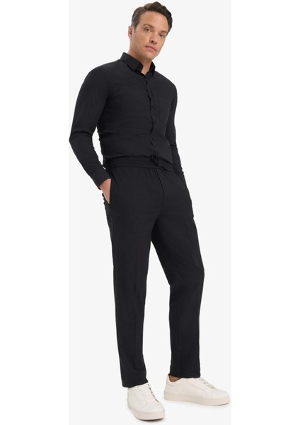 Beli Bağcıklı Lastikli Cepli Jogger Fit Her Yöne Esneyen Yumuşak Tuşe Pantolon A9943AX25AU