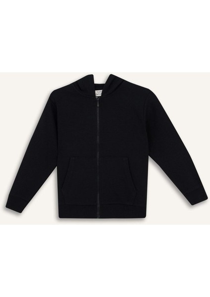 Erkek Çocuk Kapüşonlu Okul Fermuarlı Sweatshirt T7468A625AU