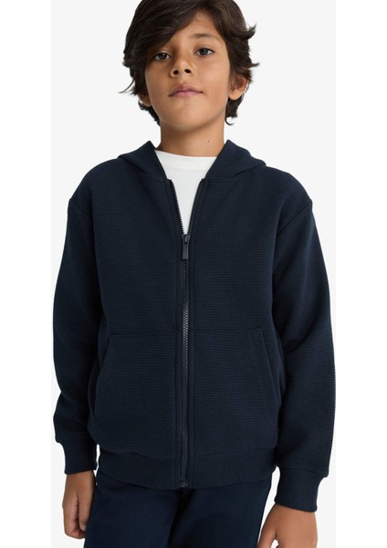 Erkek Çocuk Kapüşonlu Okul Fermuarlı Sweatshirt T7468A625AU