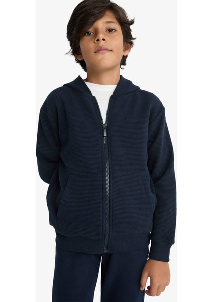 Erkek Çocuk Kapüşonlu Okul Fermuarlı Sweatshirt T7468A625AU
