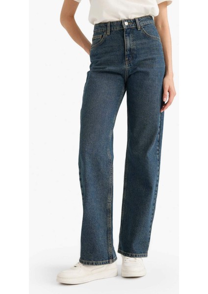 90's Wide Leg Yüksek Bel Düz Paça Uzun Jean Pantolon E9122AX25AU