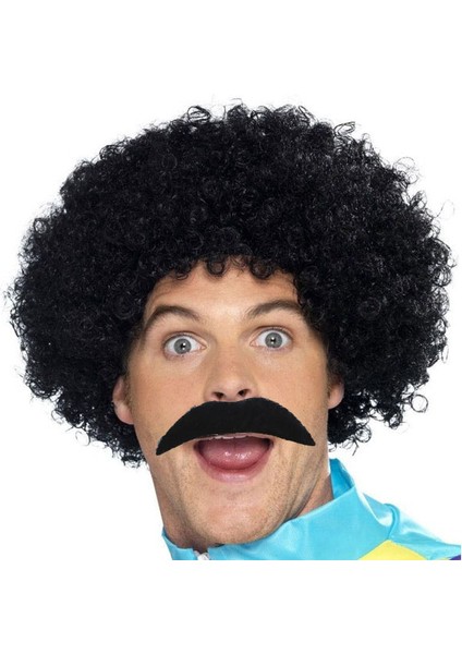 Siyah Scouser Erkek Kısa Peruk 120 gr ve Bıyık Seti fiyatları