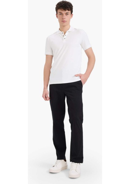 Regular Fit Normal Kesim Cepli Düz Paça Chino Pantolon D7349AX25AU