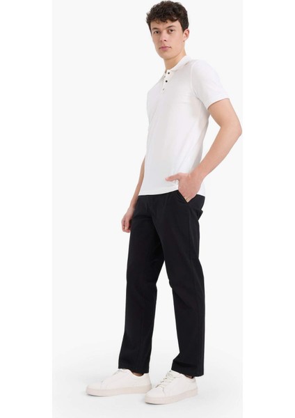 Regular Fit Normal Kesim Cepli Düz Paça Chino Pantolon D7349AX25AU