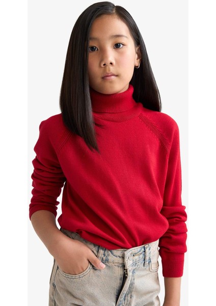 Kız Çocuk Balıkçı Yaka Triko Kazak R1953A625WN