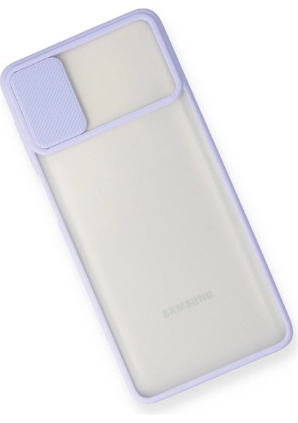 Zengezur Newface Samsung Galaxy M51 Kılıf Palm Buzlu Kamera Sürgülü Silikon - Lila modelleri