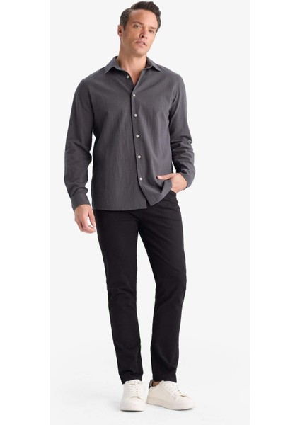 Slim Fit Dar Kesim Dar Paça Cepli Pantolon B2089AX25AU