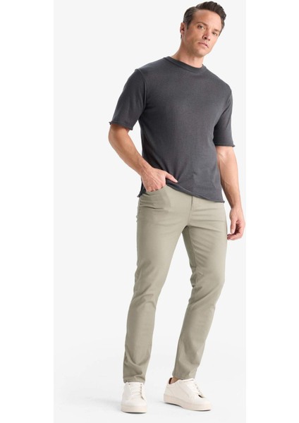 Slim Fit Dar Kesim Dar Paça Cepli Pantolon B2089AX25AU