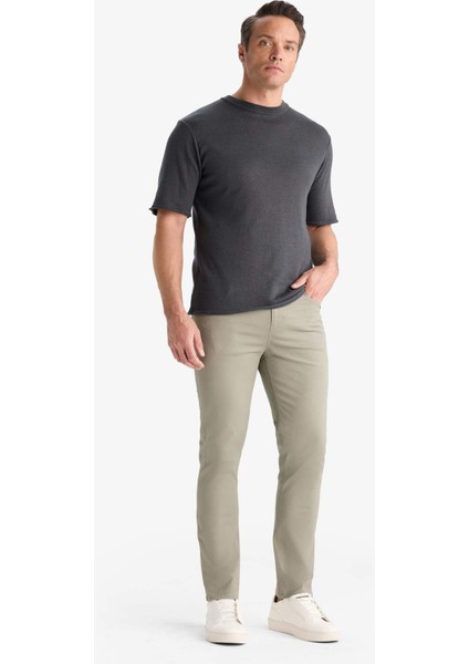 Slim Fit Dar Kesim Dar Paça Cepli Pantolon B2089AX25AU
