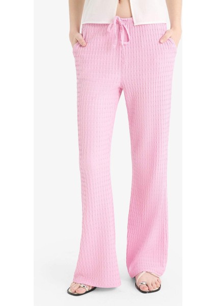 Flare Fit Beli Lastikli Bürümcük Pantolon E9942AX25SM