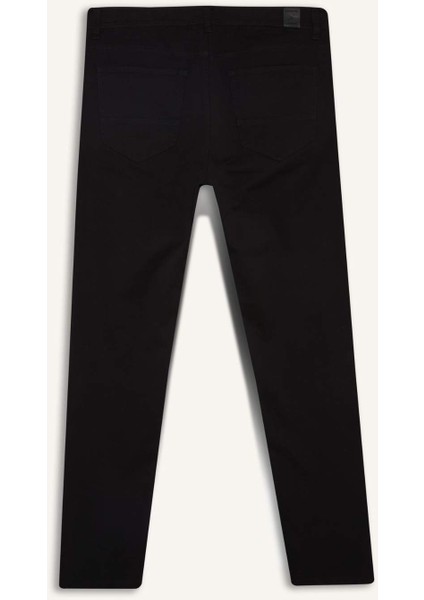 Slim Fit Dar Kesim Dar Paça Cepli Pantolon