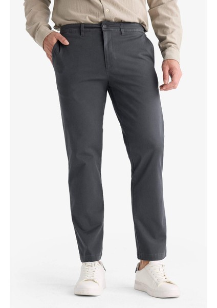 Regular Fit Normal Kesim Cepli Düz Paça Chino Pantolon D7349AX25AU