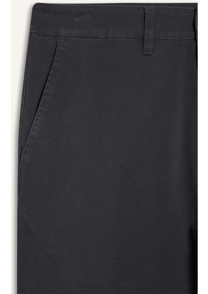 Regular Fit Normal Kesim Cepli Düz Paça Chino Pantolon D7349AX25AU