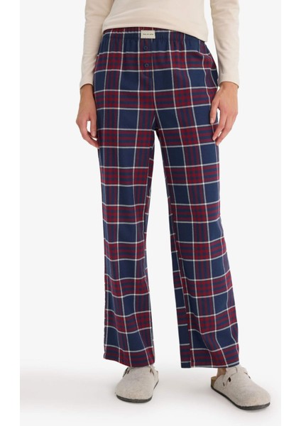 Regular Fit Uzun Boy Kareli Pijama Altı-Fall in Love E7617AX25AU