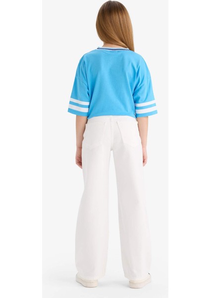Kız Çocuk Okul 90's Wide Leg Geniş Paça Jean Pantolon E9560A825SM