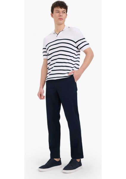 Regular Fit Normal Kesim Cepli Düz Paça Chino Pantolon D7349AX25AU