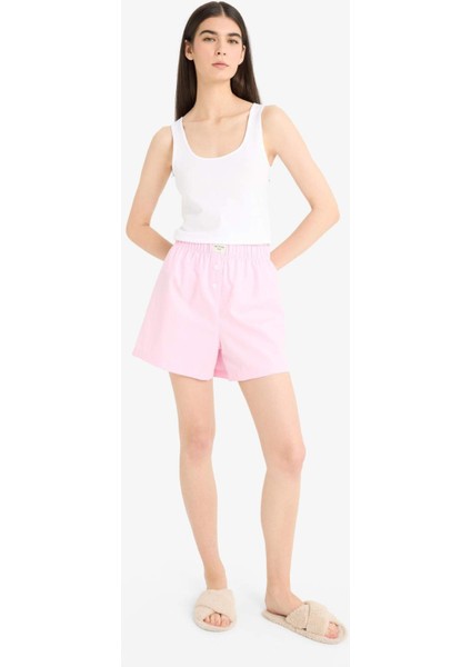 Regular Fit Kısa Boy Poplin 2'li Pijama Alt-Fall in Love E4342AX25SM