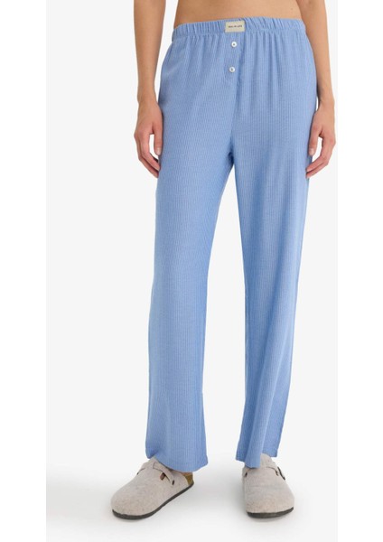 Regular Fit Uzun Boy Çizgili Pijama Altı-Fall in Love E8645AX25AU